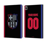 Head Case Designs Licenza Ufficiale Personalizzata Personale FC Barcelona Away Kit 2024/25 Custodia Portafoglio in Pelle Compatibile con Apple iPad PRO 12.9 2020/2021/2022