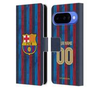 Head Case Designs Licenza Ufficiale Personalizzata Personale FC Barcelona Home Kit 2022/23 Custodia Portafoglio in Pelle Compatibile con Google Pixel 10