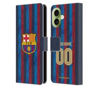 Head Case Designs Licenza Ufficiale Personalizzata Personale FC Barcelona Home Kit 2022/23 Custodia Portafoglio in Pelle Compatibile con Apple iPhone 17