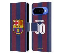 Head Case Designs Licenza Ufficiale Personalizzata Personale FC Barcelona Home Kit 2023/24 Custodia Portafoglio in Pelle Compatibile con Google Pixel 10