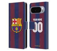 Head Case Designs Licenza Ufficiale Personalizzata Personale FC Barcelona Home Kit 2023/24 Custodia Portafoglio in Pelle Compatibile con Google Pixel 10 Pro XL