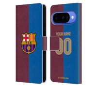 Head Case Designs Licenza Ufficiale Personalizzata Personale FC Barcelona Home Kit 2024/25 Custodia Portafoglio in Pelle Compatibile con Google Pixel 10