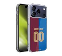 Head Case Designs Licenza Ufficiale Personalizzata Personale FC Barcelona Home Kit 2024/25 Custodia in Gel [Protezione di Grado Militare] Compatibile con Apple iPhone 17 PRO