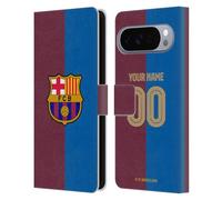 Head Case Designs Licenza Ufficiale Personalizzata Personale FC Barcelona Home Kit 2024/25 Custodia Portafoglio in Pelle Compatibile con Google Pixel 10 Pro XL