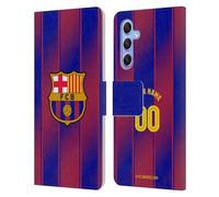Head Case Designs Licenza Ufficiale Personalizzata Personale FC Barcelona Home Kit 2025/26 Custodia Portafoglio in Pelle Compatibile con Samsung Galaxy A34 5G