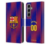 Head Case Designs Licenza Ufficiale Personalizzata Personale FC Barcelona Home Kit 2025/26 Custodia Portafoglio in Pelle Compatibile con Samsung Galaxy S25