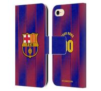Head Case Designs Licenza Ufficiale Personalizzata Personale FC Barcelona Home Kit 2025/26 Custodia Portafoglio in Pelle Compatibile con Apple iPhone 7/8 / SE 2020 & 2022