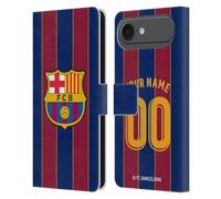 Head Case Designs Licenza Ufficiale Personalizzata Personale FC Barcelona in Casa 2020/21 Kit Custodia Portafoglio in Pelle Compatibile con Apple iPhone 17 Air