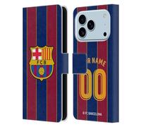 Head Case Designs Licenza Ufficiale Personalizzata Personale FC Barcelona in Casa 2020/21 Kit Custodia Portafoglio in Pelle Compatibile con Apple iPhone 17 PRO