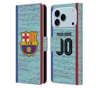 Head Case Designs Licenza Ufficiale Personalizzata Personale FC Barcelona Terza Kit 2023/24 Custodia Portafoglio in Pelle Compatibile con Apple iPhone 17 PRO