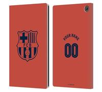 Head Case Designs Licenza Ufficiale Personalizzata Personale FC Barcelona Third Kit 2025/26 Custodia Portafoglio in Pelle Compatibile con Amazon Fire Max 11 2023
