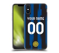 Head Case Designs Licenza Ufficiale Personalizzata Personale Inter Milan Home Kit 2023/24 Custodia in Gel [Protezione di Grado Militare] Compatibile con Apple iPhone X/iPhone XS