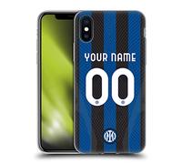 Head Case Designs Licenza Ufficiale Personalizzata Personale Inter Milan Home Kit Stemma 2022/23 Custodia in Gel [Protezione di Grado Militare] Compatibile con Apple iPhone X/iPhone XS