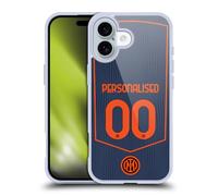 Head Case Designs Licenza Ufficiale Personalizzata Personale Inter Milan Terza 2025/26 Giocatori Home Kit Custodia in Gel [Grado Militare] Compatibile con Apple iPhone 16 E Compatibile con MagSafe