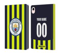 Head Case Designs Licenza Ufficiale Personalizzata Personale Manchester City Man City FC Away Kit per Badge 2024/25 Custodia Portafoglio in Pelle Compatibile con Apple iPad Mini (2021/2024)