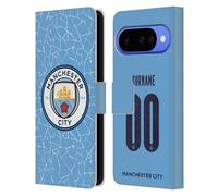 Head Case Designs Licenza Ufficiale Personalizzata Personale Manchester City Man City FC Home 2020/21 Stemma Kit Custodia Portafoglio in Pelle Compatibile con Google Pixel 10
