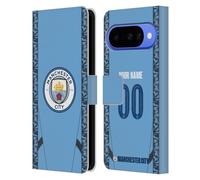 Head Case Designs Licenza Ufficiale Personalizzata Personale Manchester City Man City FC Home Kit Per Badge 2024/25 Custodia Portafoglio in Pelle Compatibile con Google Pixel 10