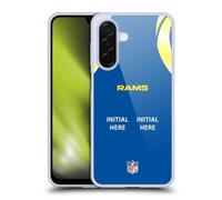 Head Case Designs Licenza Ufficiale Personalizzata Personale NFL Iniziale di Calcio Los Angeles Rams Custodia in Gel [Protezione di Grado Militare] Compatibile con Samsung Galaxy A26 5G