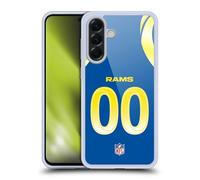 Head Case Designs Licenza Ufficiale Personalizzata Personale NFL Numeri di Calcio Los Angeles Rams Custodia in Gel [Protezione di Grado Militare] Compatibile con Samsung Galaxy A56 5G