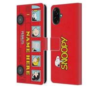 Head Case Designs Licenza Ufficiale Personalizzata Personale Peanuts Autobus Rosso Arte Custodia Portafoglio in Pelle Compatibile con Samsung Galaxy A07
