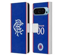 Head Case Designs Licenza Ufficiale Personalizzata Personale Rangers FC Home Kit 2025/26 Custodia Portafoglio in Pelle Compatibile con Google Pixel 9 / Pixel 9 PRO