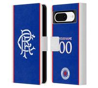 Head Case Designs Licenza Ufficiale Personalizzata Personale Rangers FC Home Kit 2025/26 Custodia Portafoglio in Pelle Compatibile con Google Pixel 8