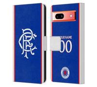 Head Case Designs Licenza Ufficiale Personalizzata Personale Rangers FC Home Kit 2025/26 Custodia Portafoglio in Pelle Compatibile con Google Pixel 7a