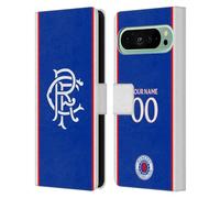 Head Case Designs Licenza Ufficiale Personalizzata Personale Rangers FC Home Kit 2025/26 Custodia Portafoglio in Pelle Compatibile con Google Pixel 9 PRO XL