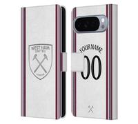 Head Case Designs Licenza Ufficiale Personalizzata Personale West Ham United FC Away Kit 2023/24 Custodia Portafoglio in Pelle Compatibile con Google Pixel 10 Pro XL