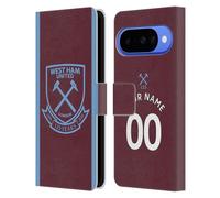 Head Case Designs Licenza Ufficiale Personalizzata Personale West Ham United FC In Casa 2020/21 Kit Custodia Portafoglio in Pelle Compatibile con Google Pixel 10