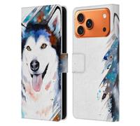 Head Case Designs Licenza Ufficiale Pixie Cold Husky Animali Custodia Portafoglio in Pelle Compatibile con Apple iPhone 17 Pro Max