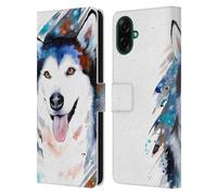 Head Case Designs Licenza Ufficiale Pixie Cold Husky Animali Custodia Portafoglio in Pelle Compatibile con Samsung Galaxy A07