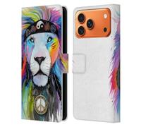 Head Case Designs Licenza Ufficiale Pixie Cold Leone Hippy Gatti Custodia Portafoglio in Pelle Compatibile con Apple iPhone 17 Pro Max