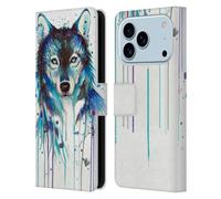 Head Case Designs Licenza Ufficiale Pixie Cold Lupo Ghiaccio Animali Custodia Portafoglio in Pelle Compatibile con Apple iPhone 17 PRO