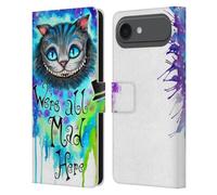 Head Case Designs Licenza Ufficiale Pixie Cold Siamo Tutti Matti Qua Gatti Custodia Portafoglio in Pelle Compatibile con Apple iPhone 17 Air