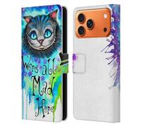 Head Case Designs Licenza Ufficiale Pixie Cold Siamo Tutti Matti Qua Gatti Custodia Portafoglio in Pelle Compatibile con Apple iPhone 17 PRO Max