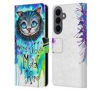 Head Case Designs Licenza Ufficiale Pixie Cold Siamo Tutti Matti Qua Gatti Custodia Portafoglio in Pelle Compatibile con Samsung Galaxy S26 Plus