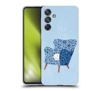 Head Case Designs Licenza Ufficiale Planet Cat Sedia Cornflower Cat Poltrona Custodia Cover in Morbido Gel Compatibile con Samsung Galaxy M55 5G