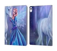 Head Case Designs Licenza Ufficiale Rachel Anderson Unicorno Viola E Fata della Foresta Arte Custodia Portafoglio in Pelle Compatibile con Apple iPad Air 13 2024/2025