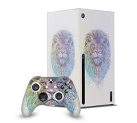 Head Case Designs Licenza Ufficiale Rachel Caldwell Leone Mix Arte Pacchetto Console Da Gioco Wrap E Pelle Per Controller Compatibile con Xbox Series X