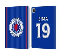 Head Case Designs Licenza Ufficiale Rangers FC Abdallah Sima 2023/24 Giocatori Home Kit Custodia Cover in Pelle a Portafoglio Compatibile con Apple iPad PRO 12.9 2020/2021/2022