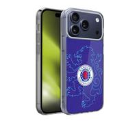 Head Case Designs Licenza Ufficiale Rangers FC Motivo Lion Pinstripes Stemma Custodia in Gel [Protezione di Grado Militare] Compatibile con Apple iPhone 17 PRO Max