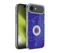 Head Case Designs Licenza Ufficiale Rangers FC Motivo Lion Pinstripes Stemma Custodia in Gel [Protezione di Grado Militare] Compatibile con Apple iPhone 17 Air