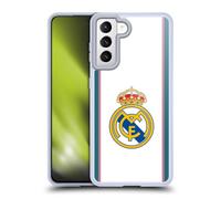 Head Case Designs Licenza Ufficiale Real Madrid CF Bianco 2026/27 Distintivo Custodia in Gel [Protezione di Grado Militare] Compatibile Con Samsung Galaxy S21 5G E Compatibile Con MagSafe