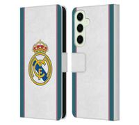 Head Case Designs Licenza Ufficiale Real Madrid CF Bianco 2026/27 Distintivo Custodia Portafoglio in Pelle Compatibile con Samsung Galaxy S25+