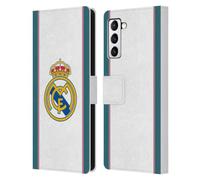 Head Case Designs Licenza Ufficiale Real Madrid CF Bianco 2026/27 Distintivo Custodia Portafoglio in Pelle Compatibile con Samsung Galaxy S21+ 5G