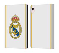 Head Case Designs Licenza Ufficiale Real Madrid CF Bianco Stemma Custodia Portafoglio in Pelle Compatibile con Apple iPad Mini (2021/2024)