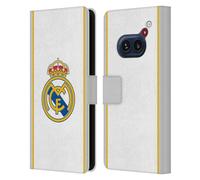 Head Case Designs Licenza Ufficiale Real Madrid CF Bianco Stemma Custodia Portafoglio in Pelle Compatibile con Nothing Phone (2a)