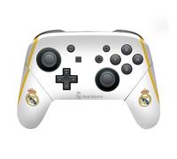 Head Case Designs Licenza Ufficiale Real Madrid CF Bianco Stemma Vinile Sticker Gaming Pelle Adesivo Compatibile con Nintendo Switch PRO Controller