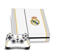 Head Case Designs Licenza Ufficiale Real Madrid CF Bianco Stemma Vinile Sticker Gaming Pelle Adesivo Compatibile con Sony Playstation 4 PS4 Console And DualShock 4 Controller Bundle